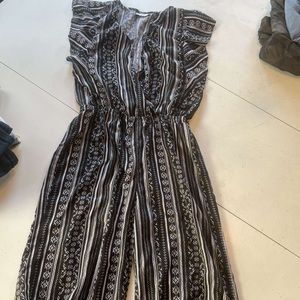 black and white romper